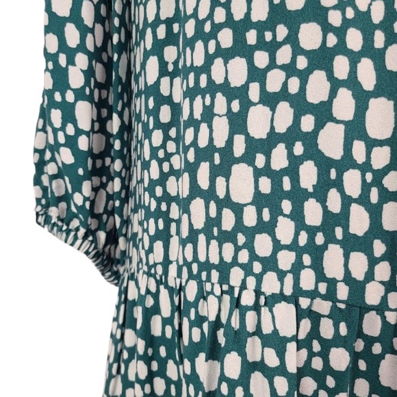 28W Eloquii “Shower of Hail” Swingy Dress with Double Tier Hem - Picture 16 of 17